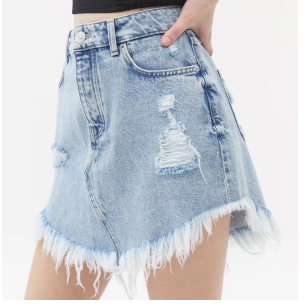 BDG Urban Outfitters Frayed Jean Skirt